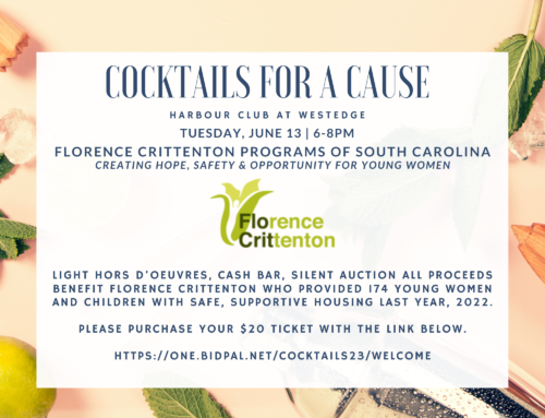 Join us Tuesday, June 13th from 6-8 pm. at the Harbour Club for Cocktails for a Cause